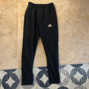 Adidas Black Sweatpants with White Logo